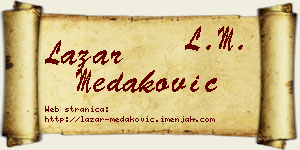Lazar Medaković vizit kartica